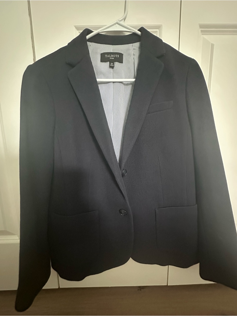 Talbots Navy Women's Classic Two-Button Blazer